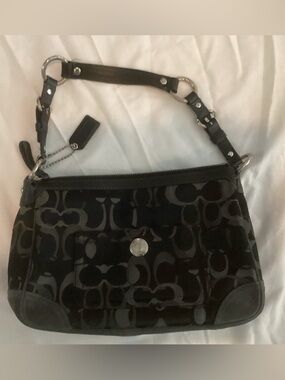 Coach vintage y2k Chelsea black/gray signature optic bag #2172